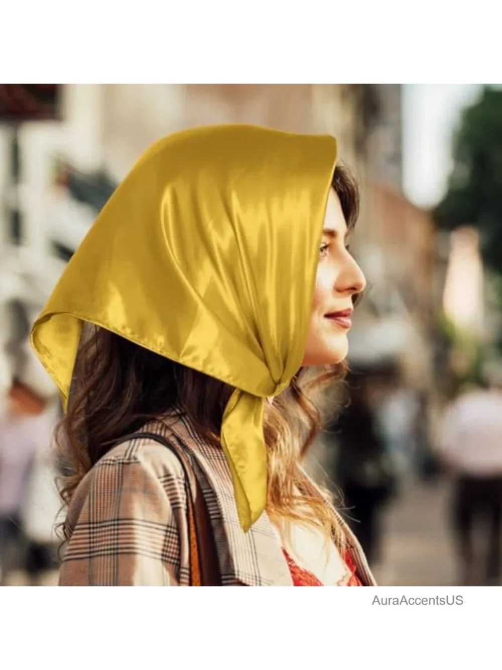 Satin Square Scarf Handkerchief Neck Scarf Multifunctional Accessory